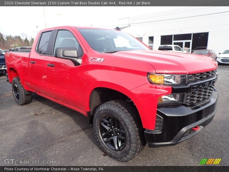 Front 3/4 View of 2020 Silverado 1500 Custom Trail Boss Double Cab 4x4