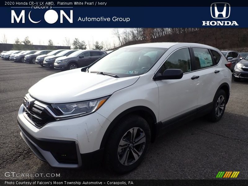 Platinum White Pearl / Ivory 2020 Honda CR-V LX AWD