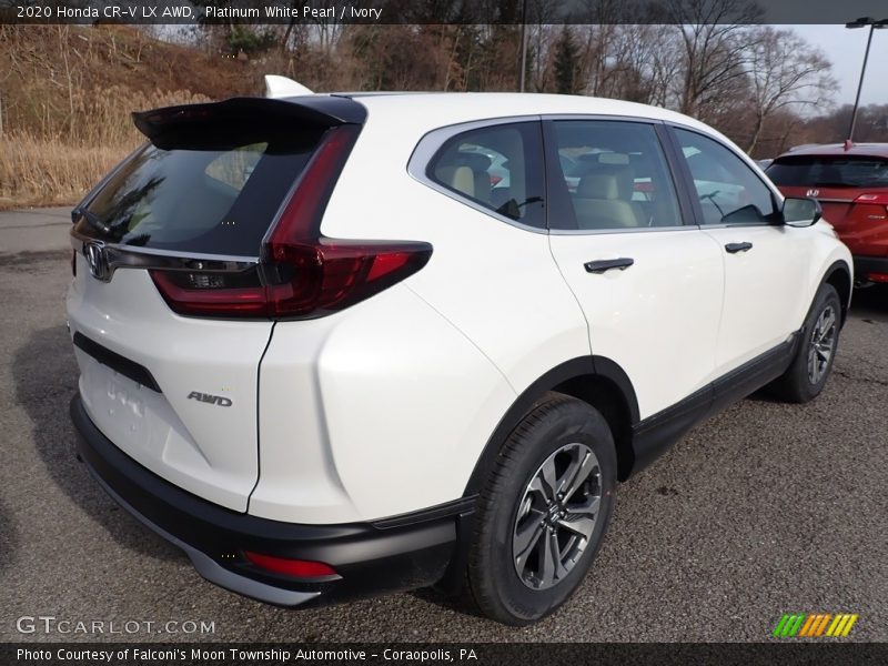 Platinum White Pearl / Ivory 2020 Honda CR-V LX AWD