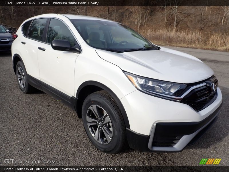 Platinum White Pearl / Ivory 2020 Honda CR-V LX AWD