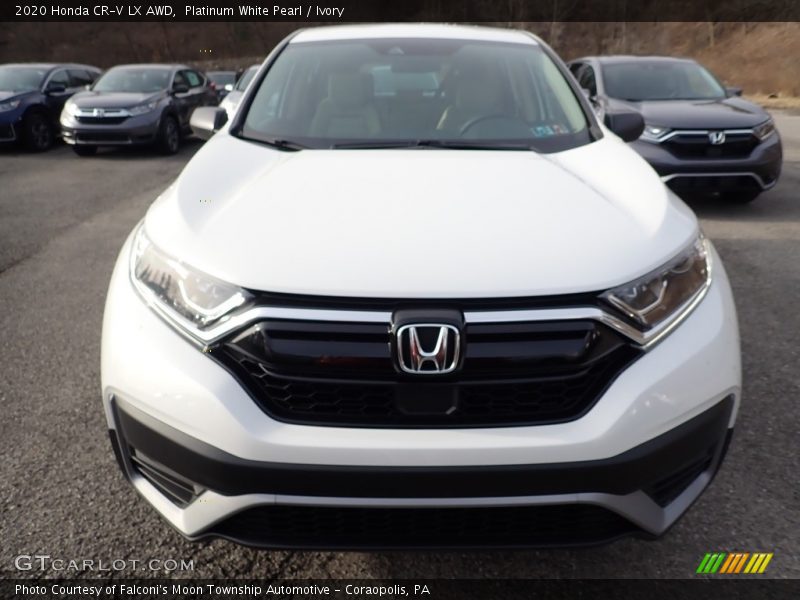Platinum White Pearl / Ivory 2020 Honda CR-V LX AWD