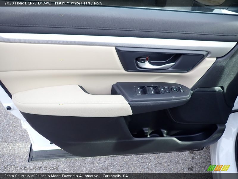 Platinum White Pearl / Ivory 2020 Honda CR-V LX AWD