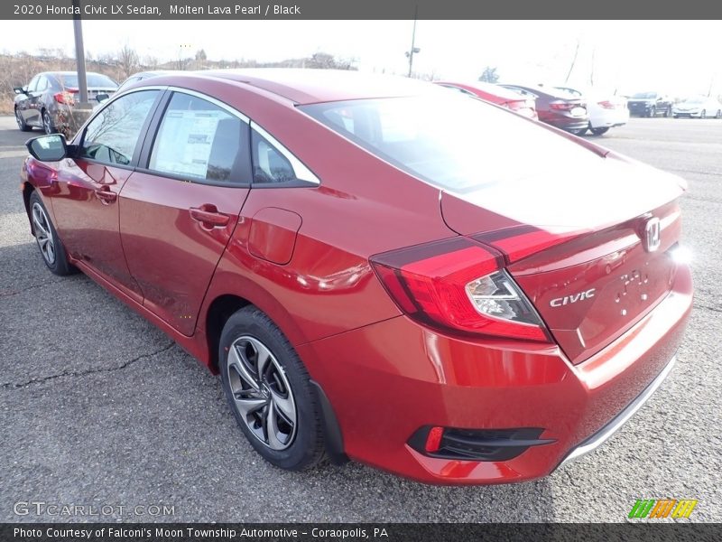 Molten Lava Pearl / Black 2020 Honda Civic LX Sedan