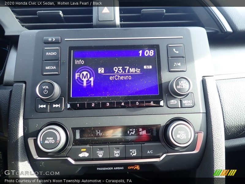 Molten Lava Pearl / Black 2020 Honda Civic LX Sedan