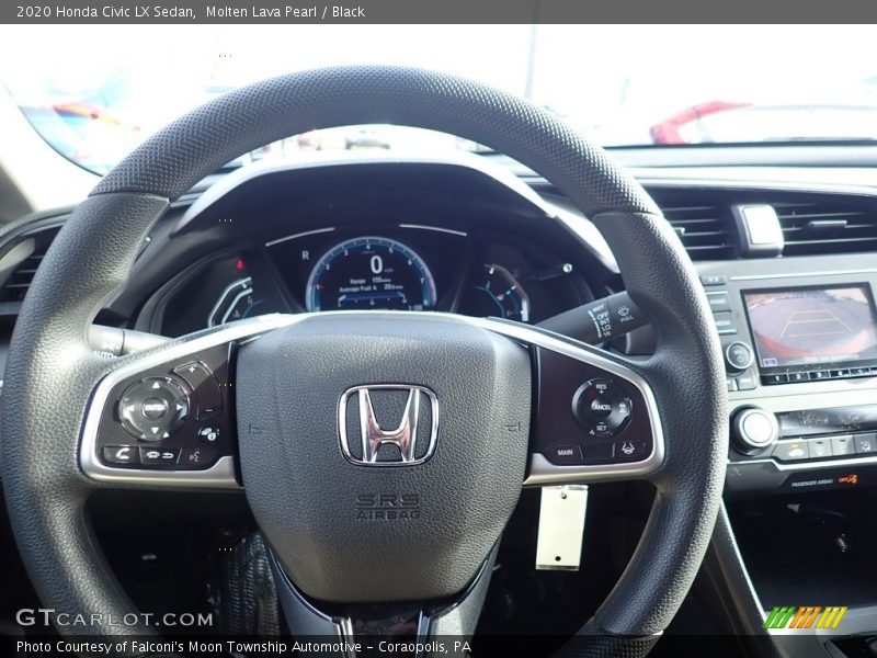 Molten Lava Pearl / Black 2020 Honda Civic LX Sedan