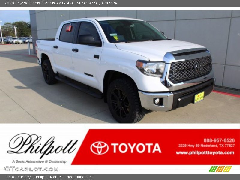 Super White / Graphite 2020 Toyota Tundra SR5 CrewMax 4x4
