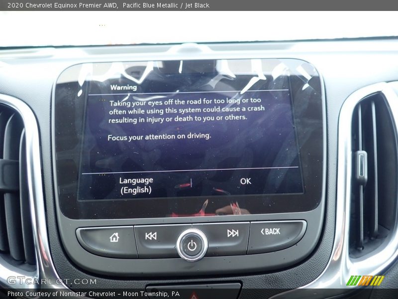 Pacific Blue Metallic / Jet Black 2020 Chevrolet Equinox Premier AWD