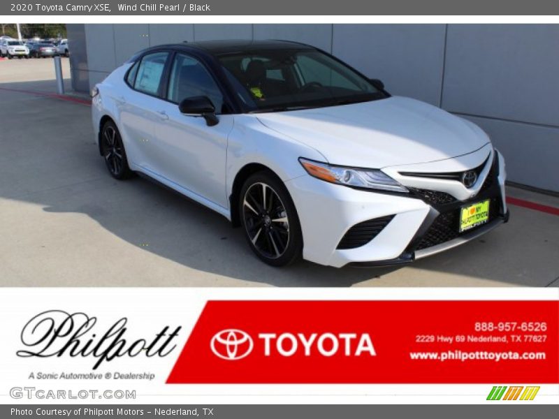 Wind Chill Pearl / Black 2020 Toyota Camry XSE