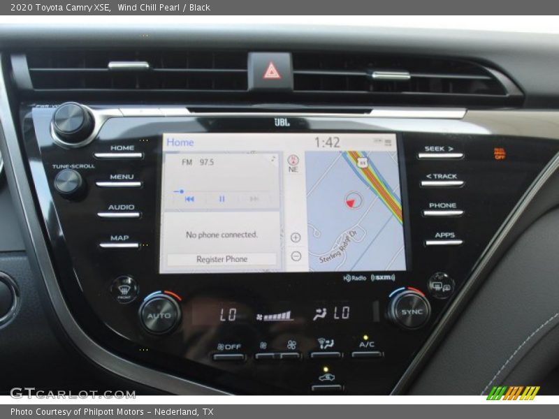 Navigation of 2020 Camry XSE
