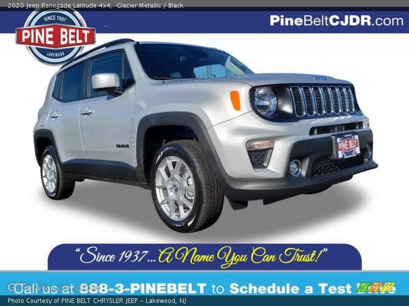 Glacier Metallic / Black 2020 Jeep Renegade Latitude 4x4