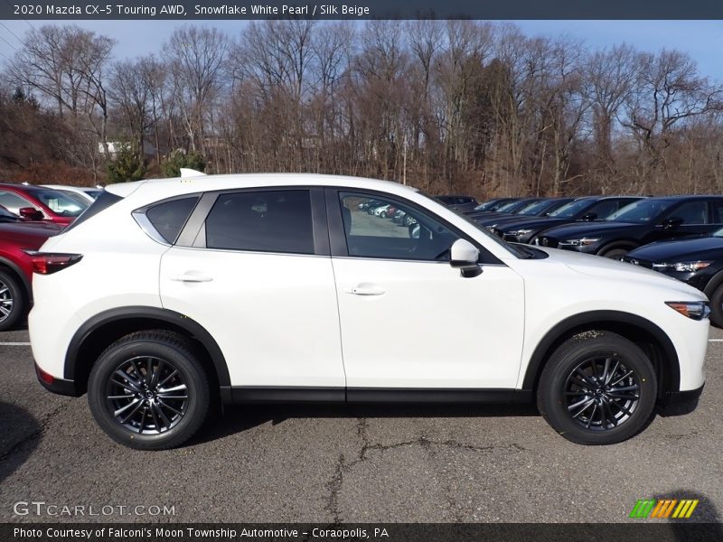 Snowflake White Pearl / Silk Beige 2020 Mazda CX-5 Touring AWD