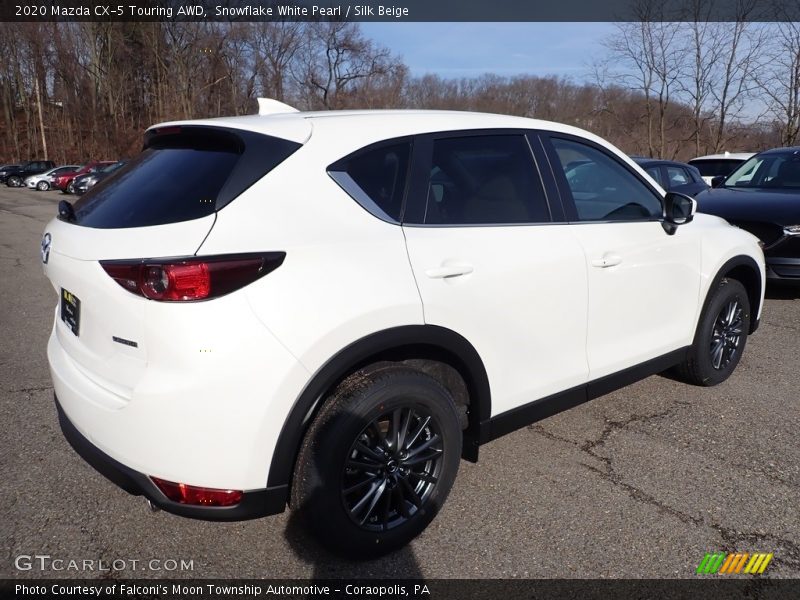 Snowflake White Pearl / Silk Beige 2020 Mazda CX-5 Touring AWD