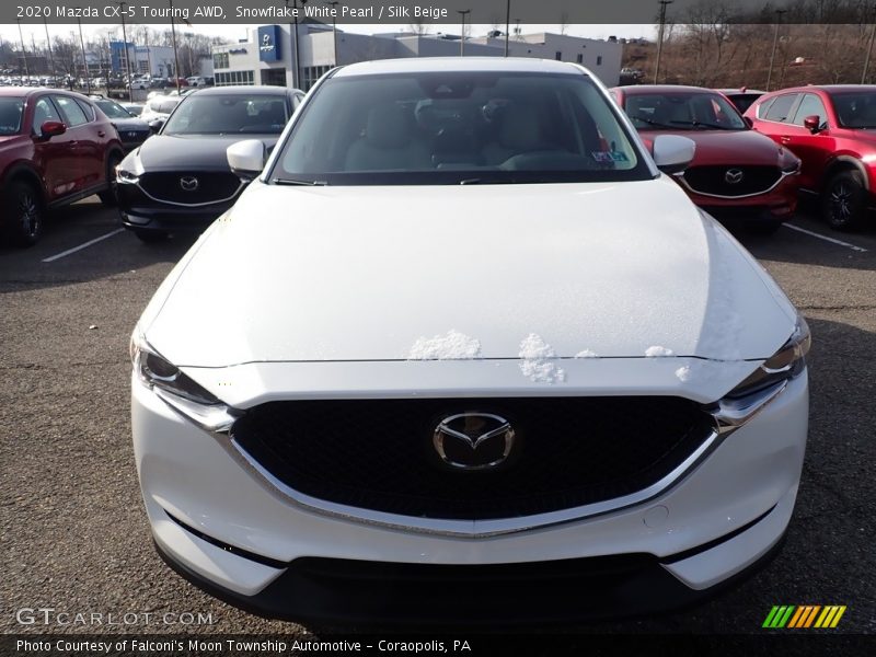 Snowflake White Pearl / Silk Beige 2020 Mazda CX-5 Touring AWD