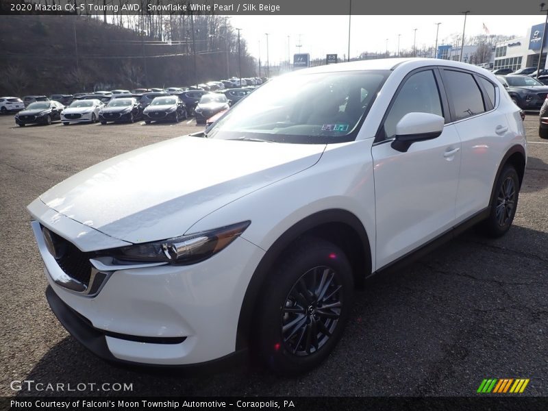 Snowflake White Pearl / Silk Beige 2020 Mazda CX-5 Touring AWD