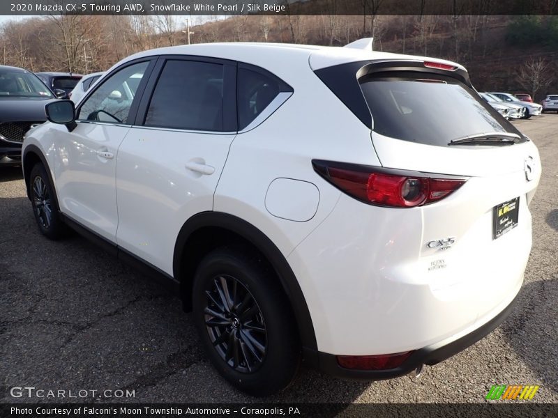 Snowflake White Pearl / Silk Beige 2020 Mazda CX-5 Touring AWD