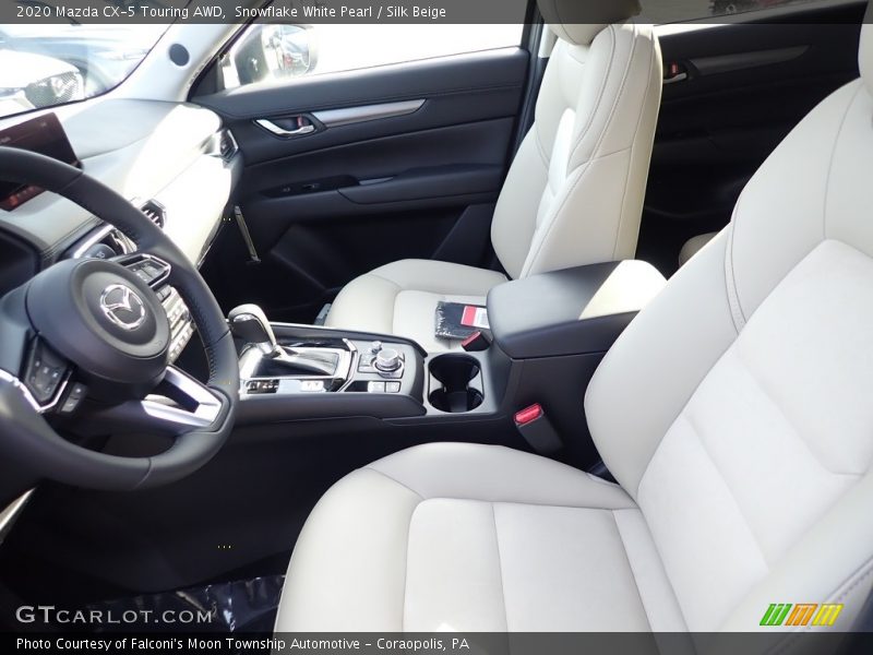 Snowflake White Pearl / Silk Beige 2020 Mazda CX-5 Touring AWD