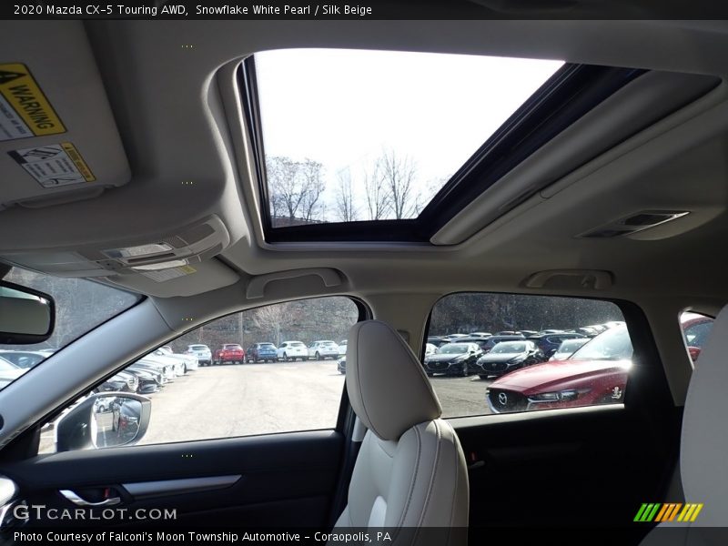 Snowflake White Pearl / Silk Beige 2020 Mazda CX-5 Touring AWD