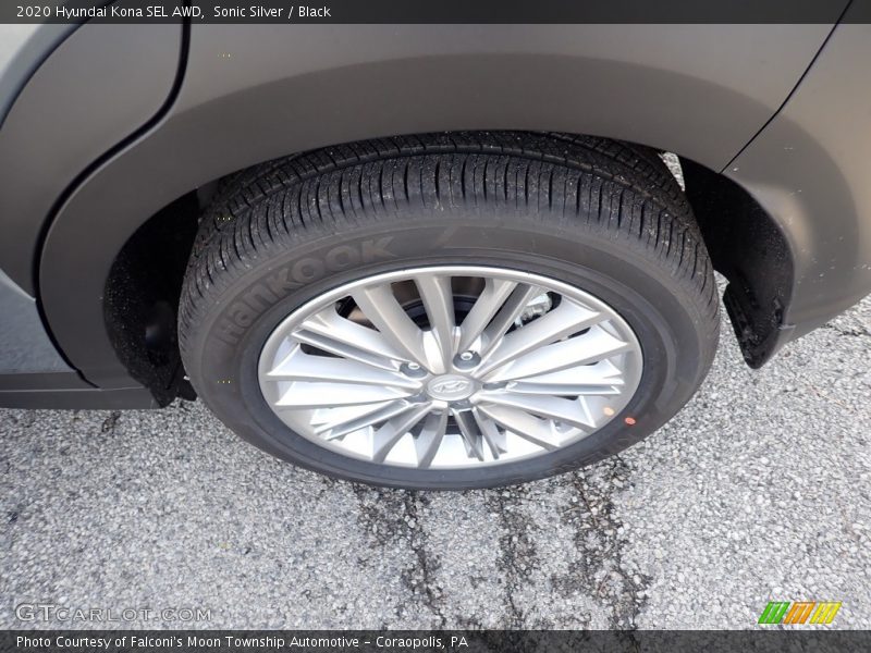 Sonic Silver / Black 2020 Hyundai Kona SEL AWD