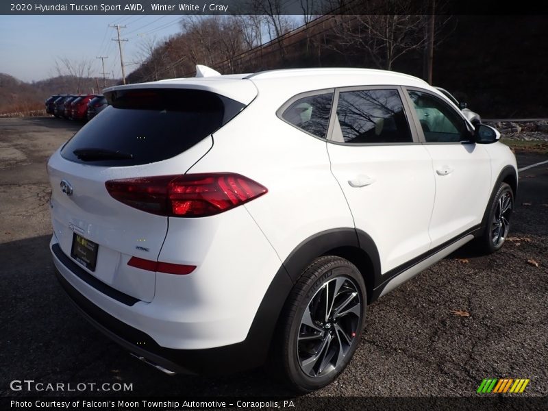 Winter White / Gray 2020 Hyundai Tucson Sport AWD