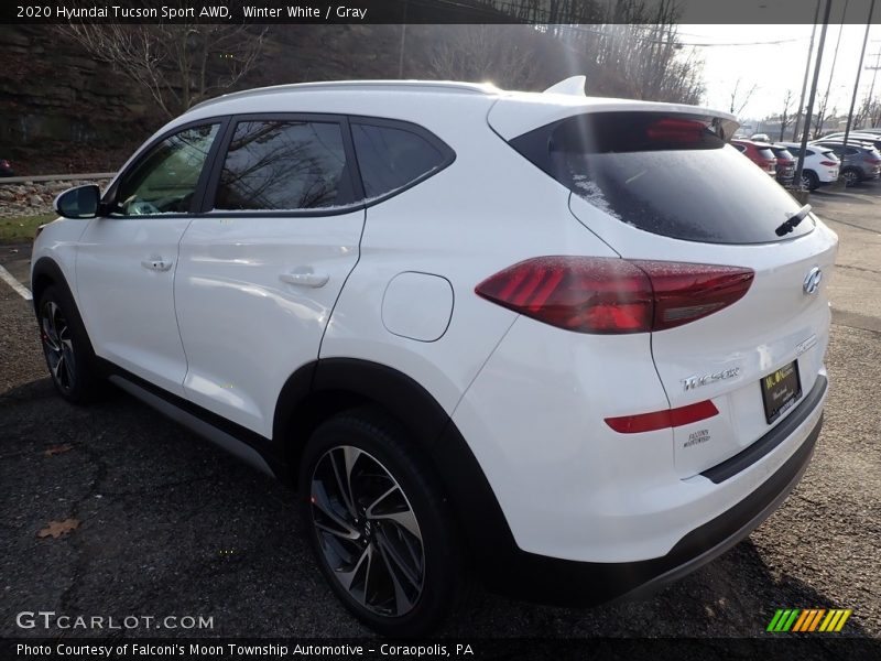 Winter White / Gray 2020 Hyundai Tucson Sport AWD