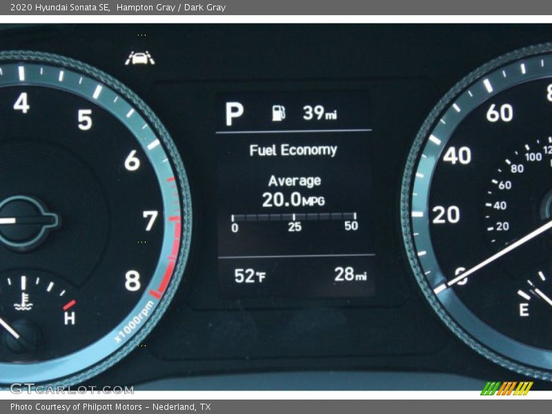 Hampton Gray / Dark Gray 2020 Hyundai Sonata SE