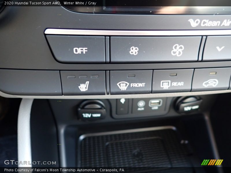Winter White / Gray 2020 Hyundai Tucson Sport AWD