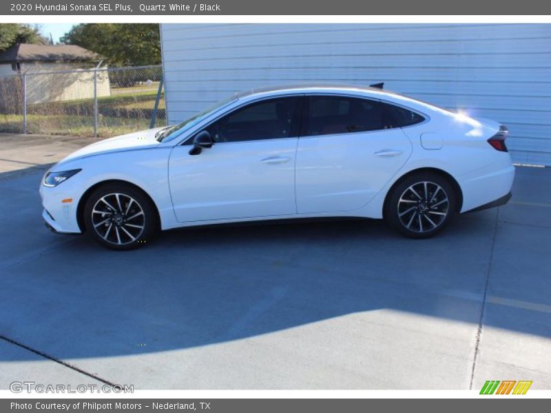 Quartz White / Black 2020 Hyundai Sonata SEL Plus