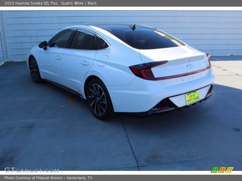 Quartz White / Black 2020 Hyundai Sonata SEL Plus