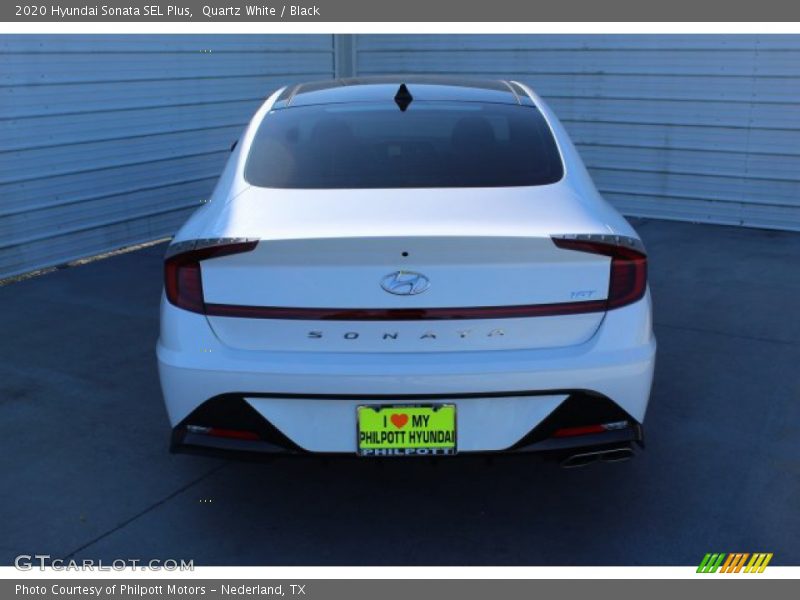 Quartz White / Black 2020 Hyundai Sonata SEL Plus