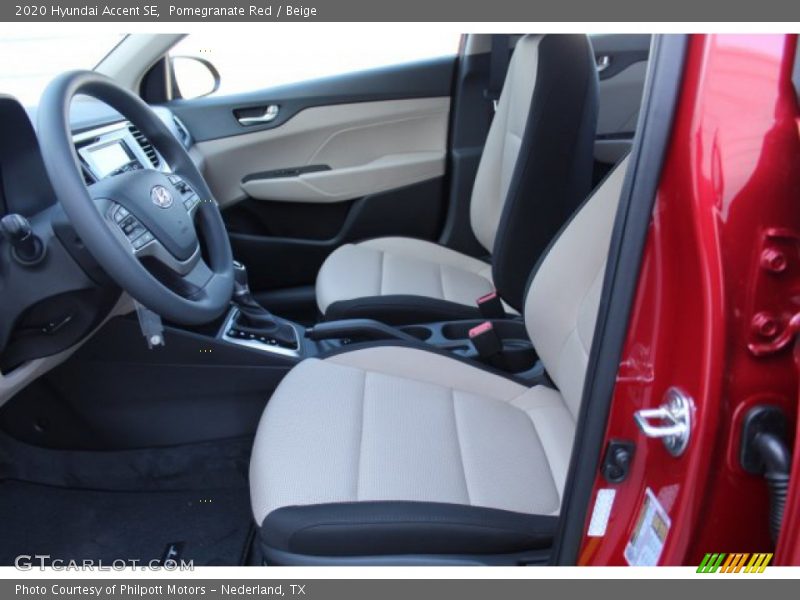 Pomegranate Red / Beige 2020 Hyundai Accent SE