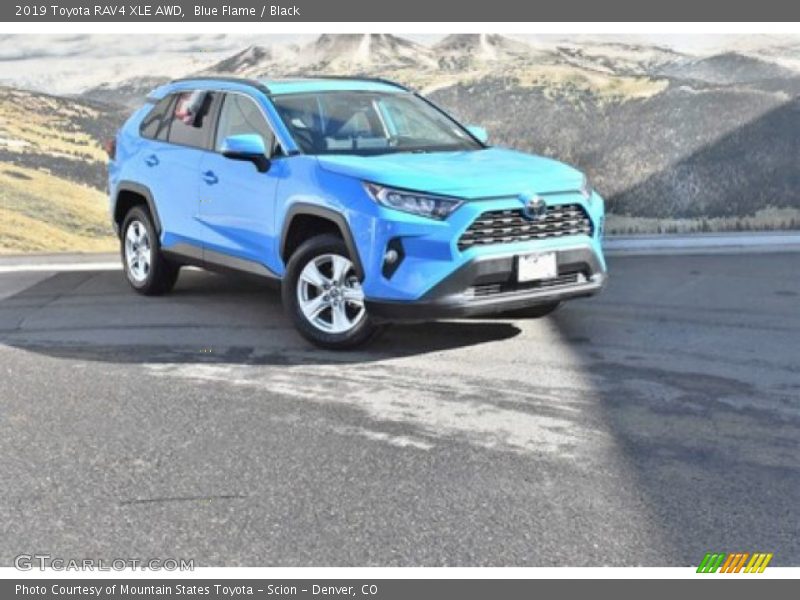 Blue Flame / Black 2019 Toyota RAV4 XLE AWD