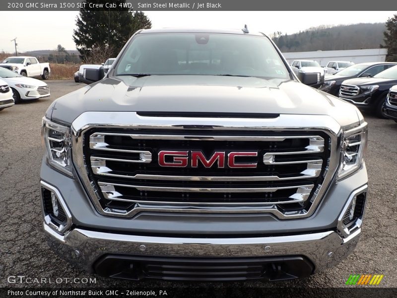 Satin Steel Metallic / Jet Black 2020 GMC Sierra 1500 SLT Crew Cab 4WD