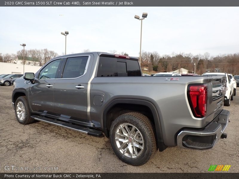 Satin Steel Metallic / Jet Black 2020 GMC Sierra 1500 SLT Crew Cab 4WD