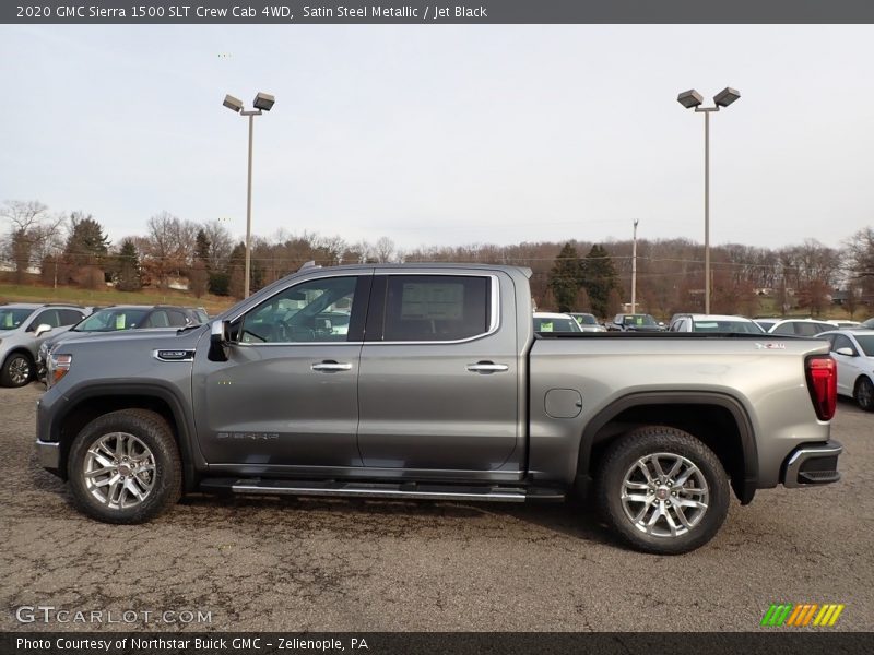 Satin Steel Metallic / Jet Black 2020 GMC Sierra 1500 SLT Crew Cab 4WD