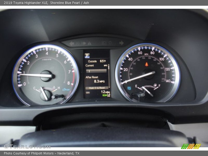 Shoreline Blue Pearl / Ash 2019 Toyota Highlander XLE