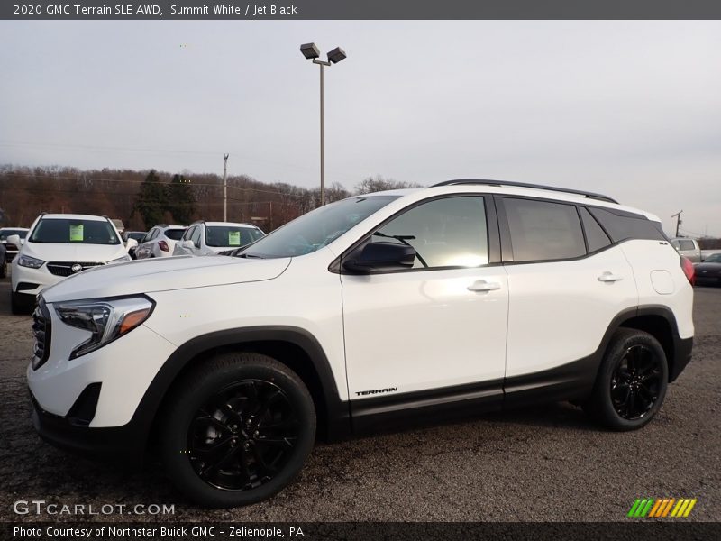 Summit White / Jet Black 2020 GMC Terrain SLE AWD