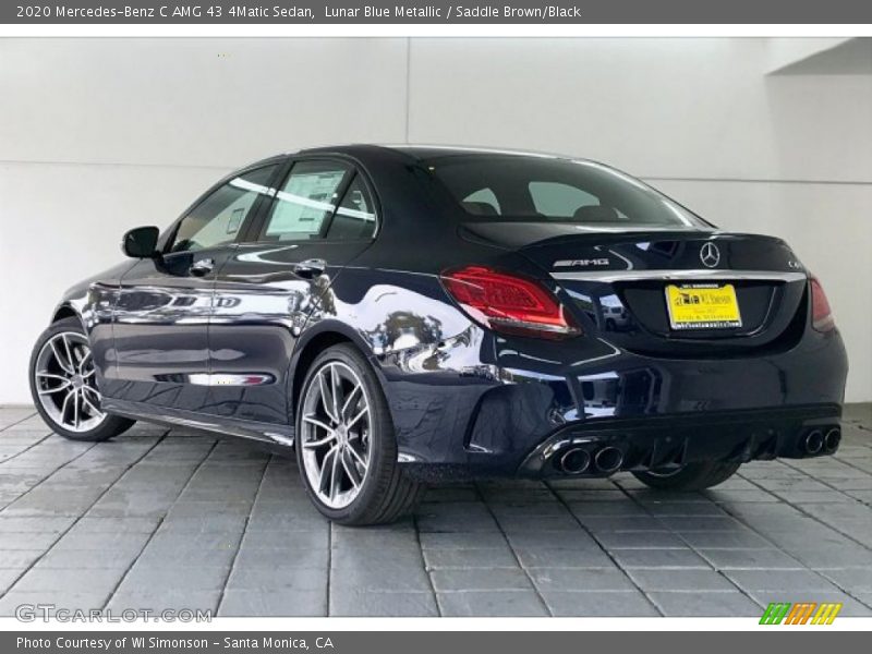 Lunar Blue Metallic / Saddle Brown/Black 2020 Mercedes-Benz C AMG 43 4Matic Sedan