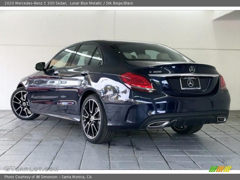 Lunar Blue Metallic / Silk Beige/Black 2020 Mercedes-Benz C 300 Sedan