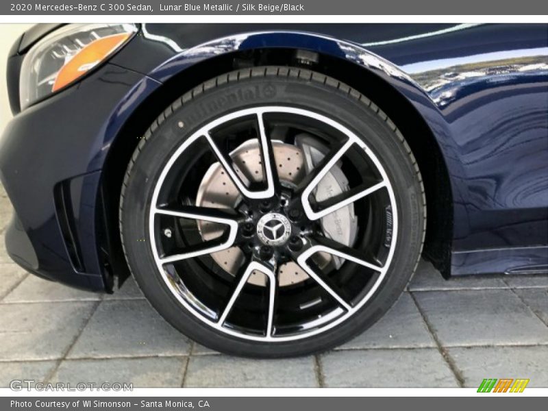 Lunar Blue Metallic / Silk Beige/Black 2020 Mercedes-Benz C 300 Sedan