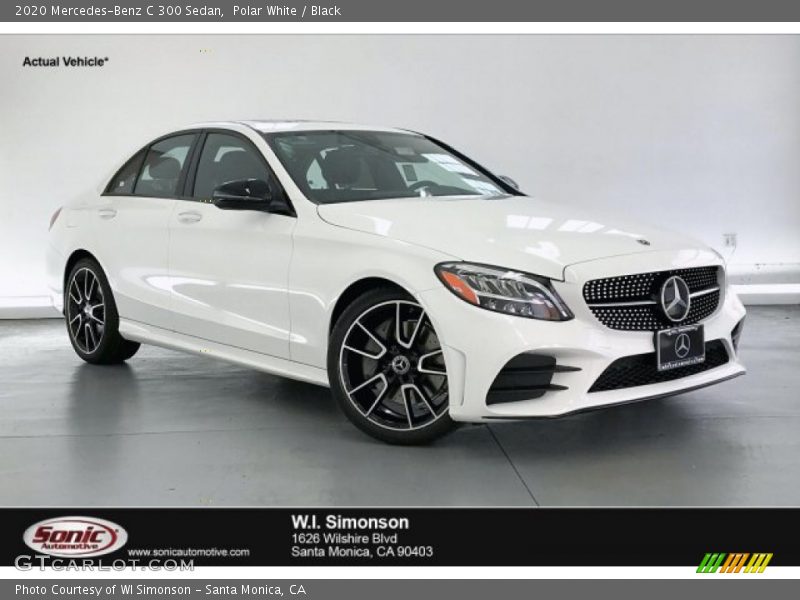 Polar White / Black 2020 Mercedes-Benz C 300 Sedan