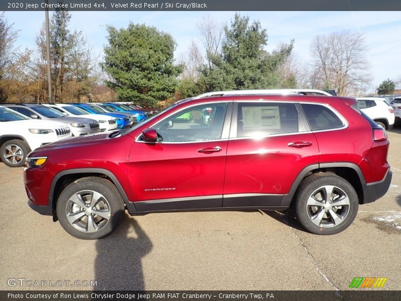 Velvet Red Pearl / Ski Gray/Black 2020 Jeep Cherokee Limited 4x4