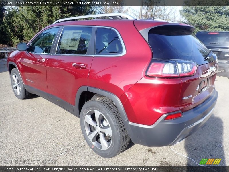 Velvet Red Pearl / Ski Gray/Black 2020 Jeep Cherokee Limited 4x4