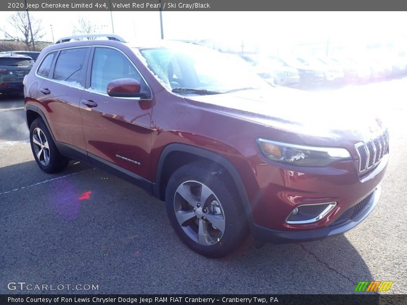Velvet Red Pearl / Ski Gray/Black 2020 Jeep Cherokee Limited 4x4