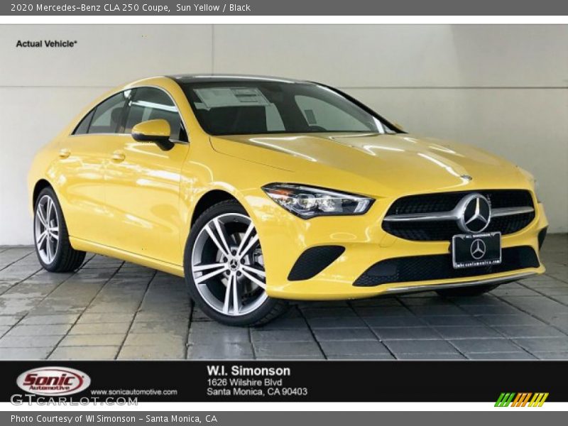 Sun Yellow / Black 2020 Mercedes-Benz CLA 250 Coupe