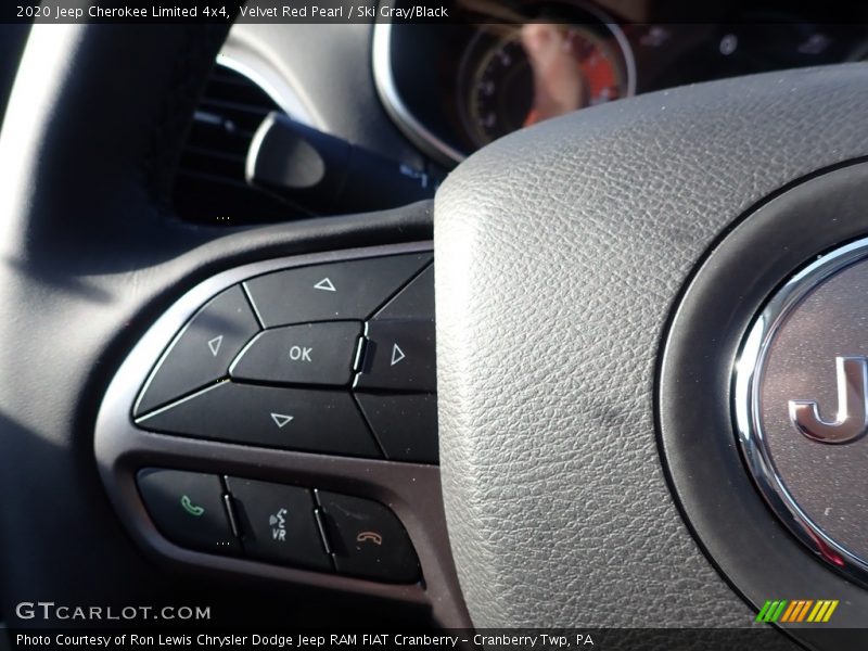 Velvet Red Pearl / Ski Gray/Black 2020 Jeep Cherokee Limited 4x4