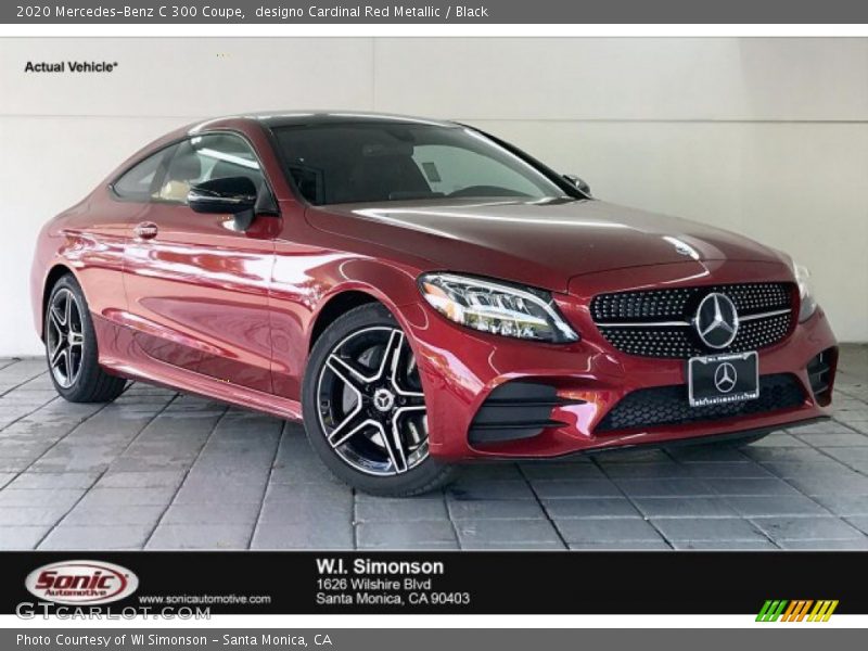 designo Cardinal Red Metallic / Black 2020 Mercedes-Benz C 300 Coupe