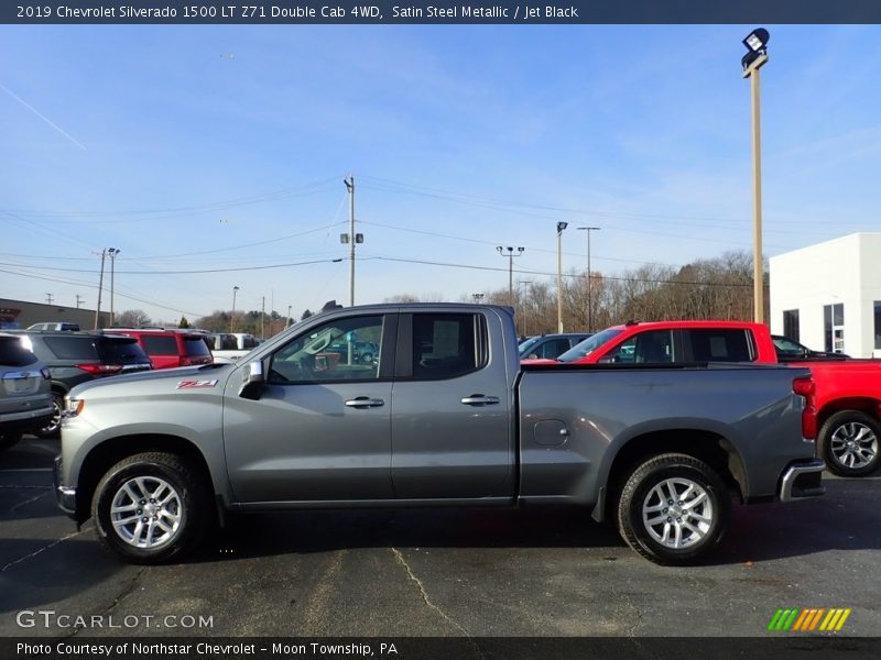 Satin Steel Metallic / Jet Black 2019 Chevrolet Silverado 1500 LT Z71 Double Cab 4WD