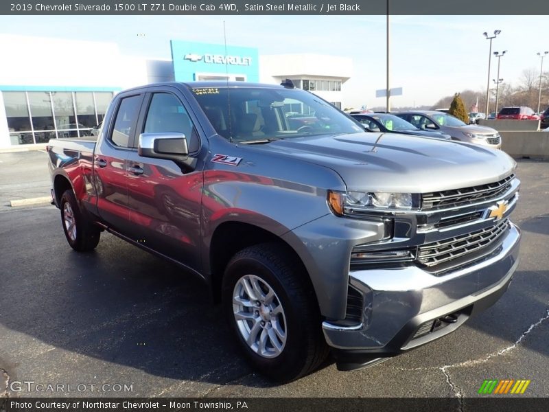 Satin Steel Metallic / Jet Black 2019 Chevrolet Silverado 1500 LT Z71 Double Cab 4WD