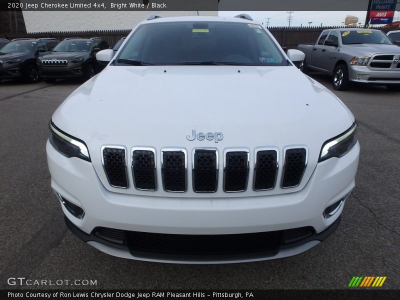 Bright White / Black 2020 Jeep Cherokee Limited 4x4