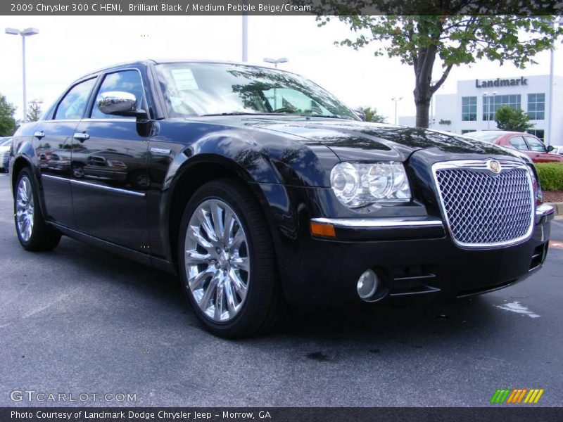Brilliant Black / Medium Pebble Beige/Cream 2009 Chrysler 300 C HEMI